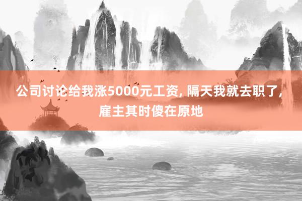 公司讨论给我涨5000元工资, 隔天我就去职了, 雇主其时傻在原地